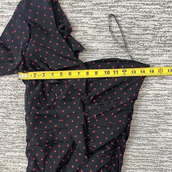 NWT Veronica Beard Leona Dress Black/Red
Polka Dot One Shoulder Ruffle Size 2 - Picture 11 of 16